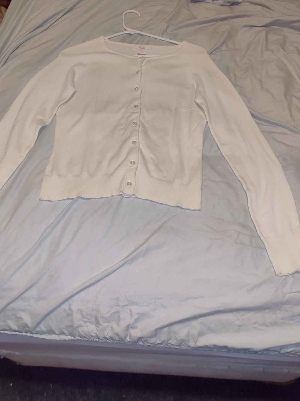 Cream Button-Front Women’s Cardigan Sweater